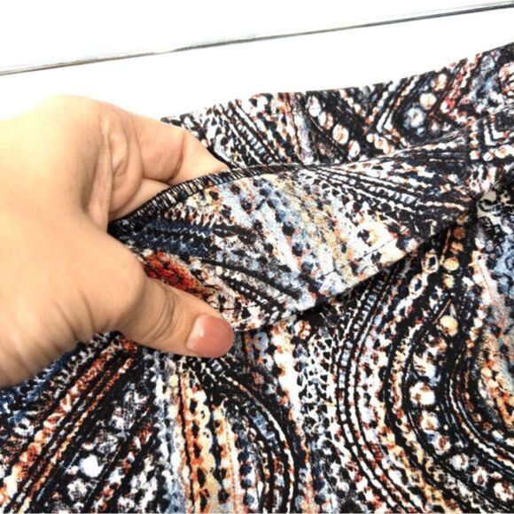 J. Jill Mod Paisley Jacobean Print Ponte Pencil Skirt Size Medium - Picture 5 of 6